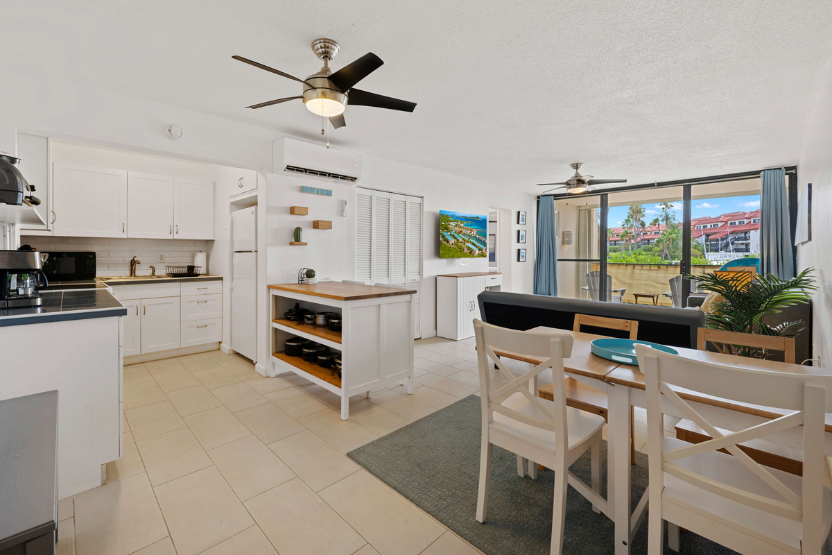 Dining area for 4, right as you enter.