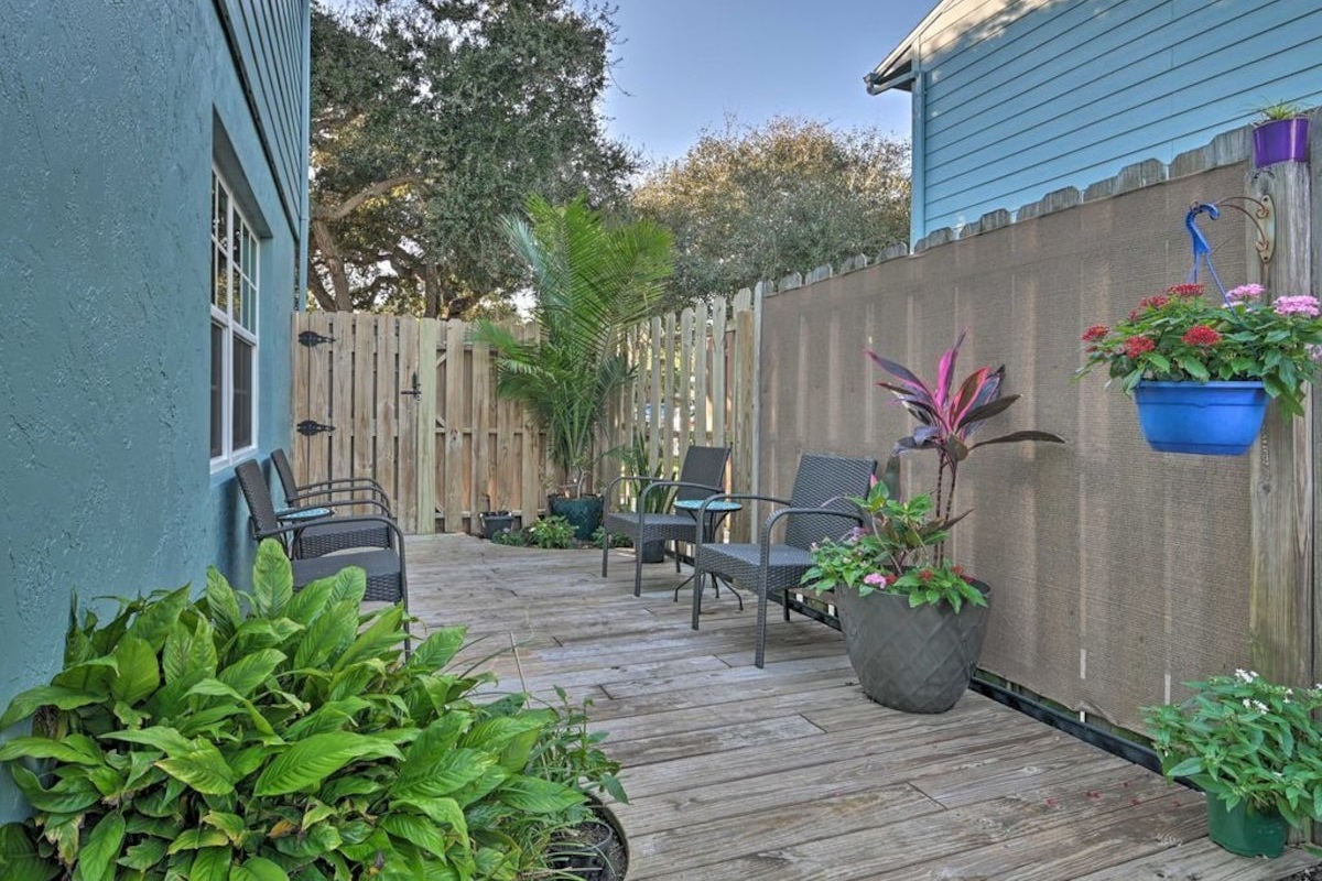 Fenced Side Yard with Seating