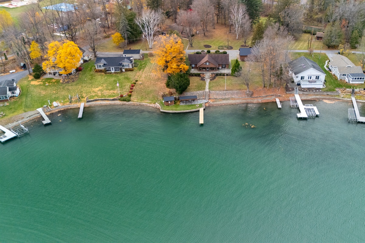 Aerial view of main house
