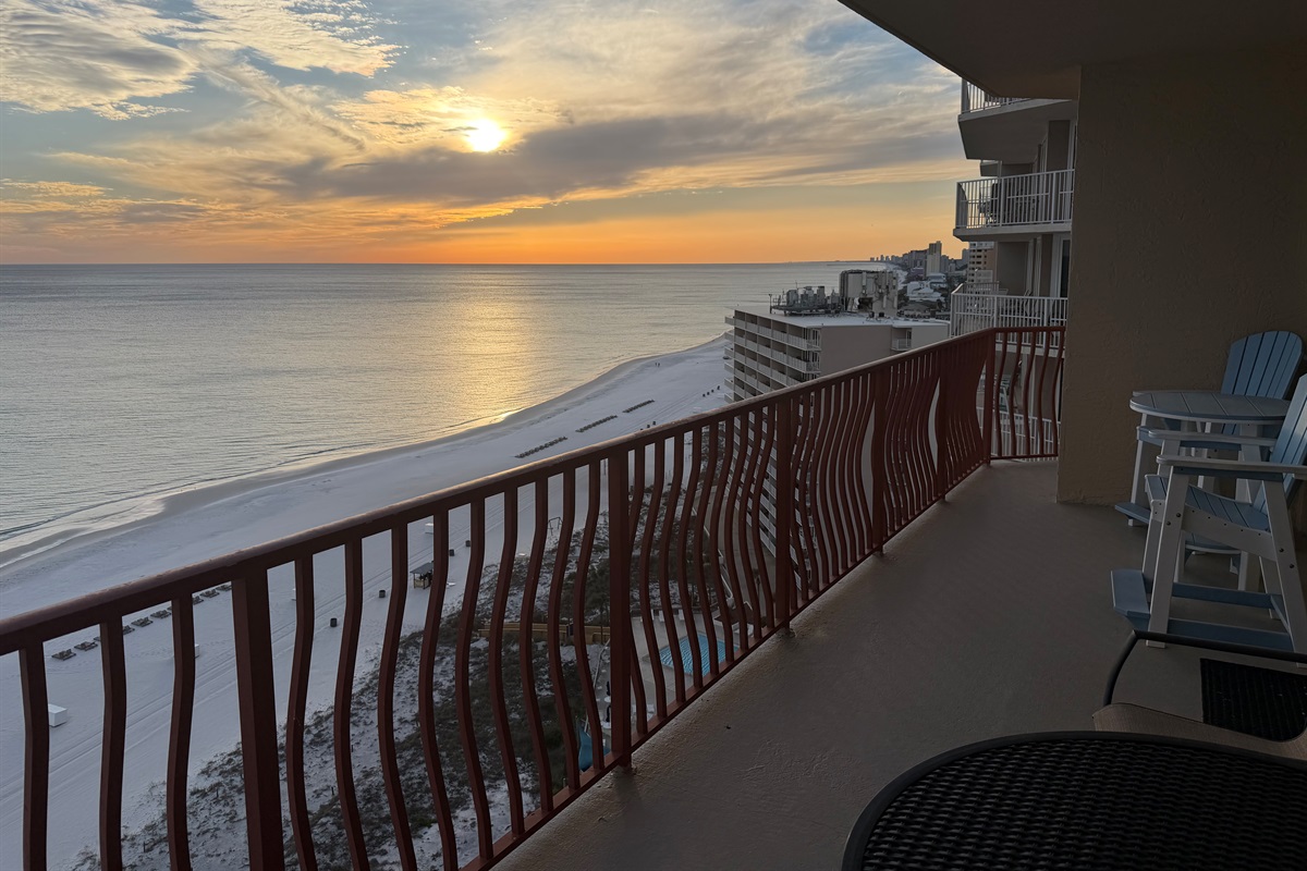 relax with a drink and snack as you watch the amazing sunset views