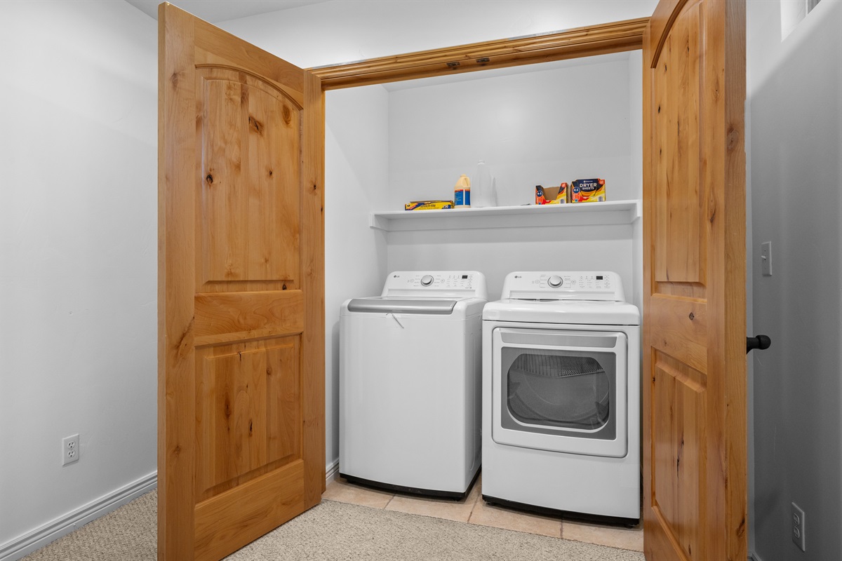 For your convenience, a washer and dryer are available for use throughout your stay.