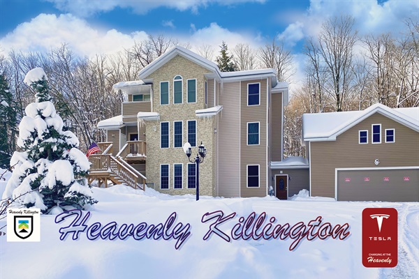 Heavenly Killington 16 ppl, 7 bedrooms, 4 bathrooms, 11 beds. Free parking for 10+ cars. Tesla charger.