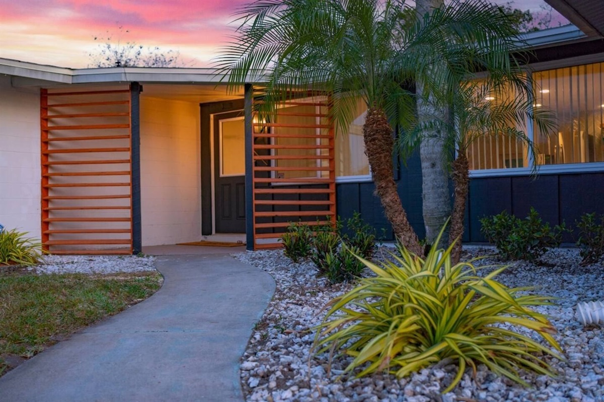 Our home has been completely remodeled inside and out to give that contemporary mid-century feel. 