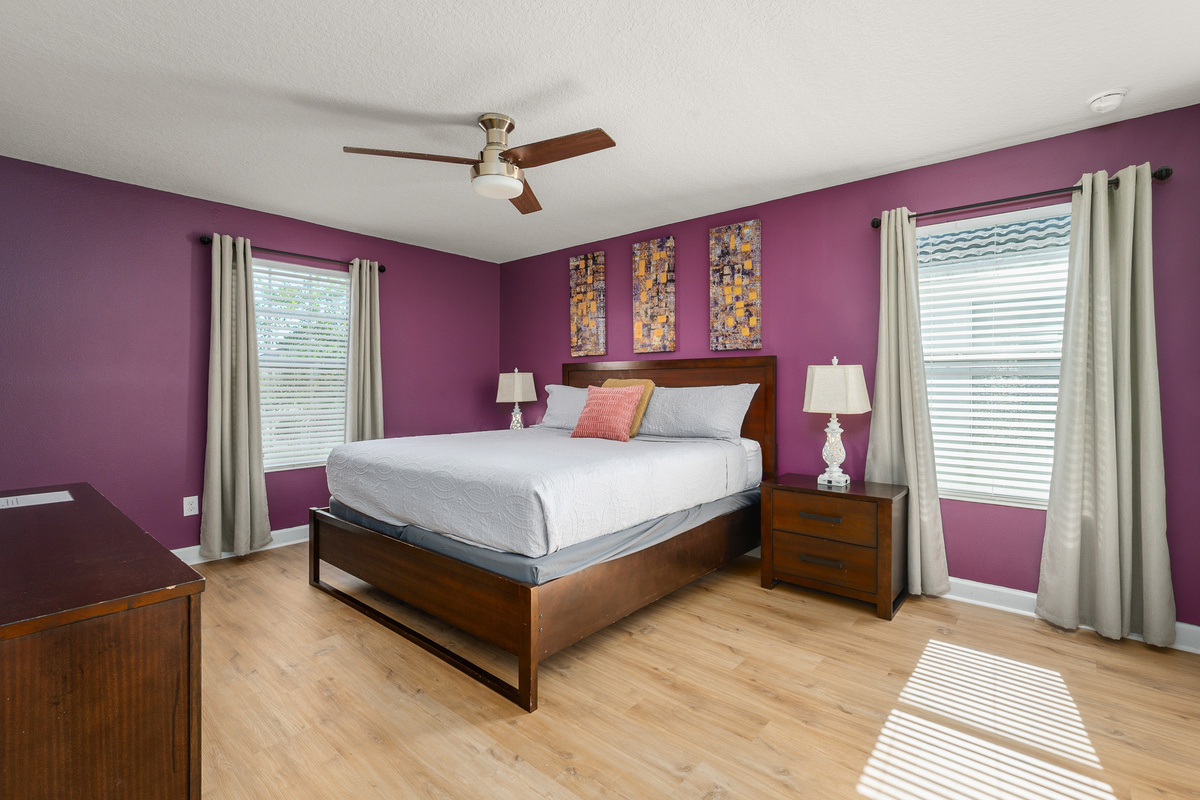 Violet Bedroom with King bed