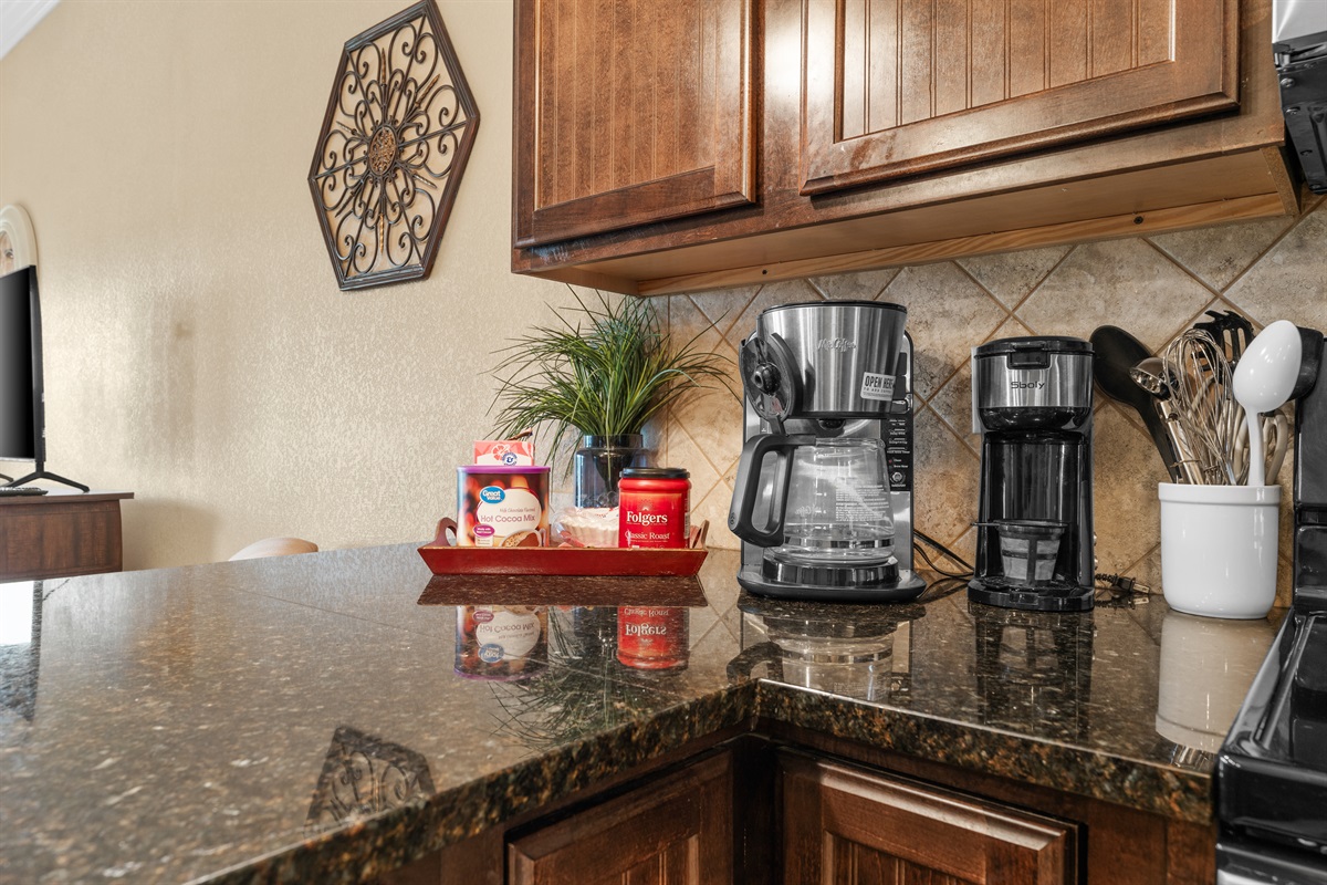 Morning coffee is easy here—set up your favorite brew and ease into the day.