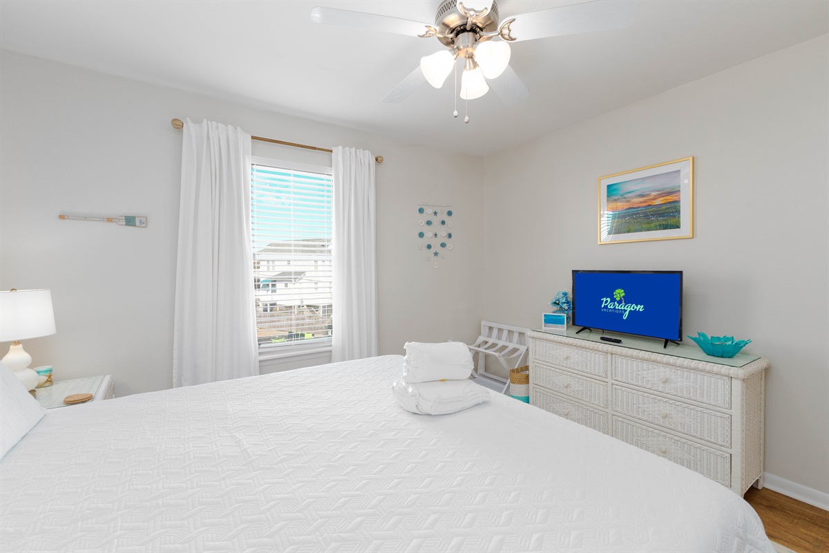 Master bedroom, bathed in natural light