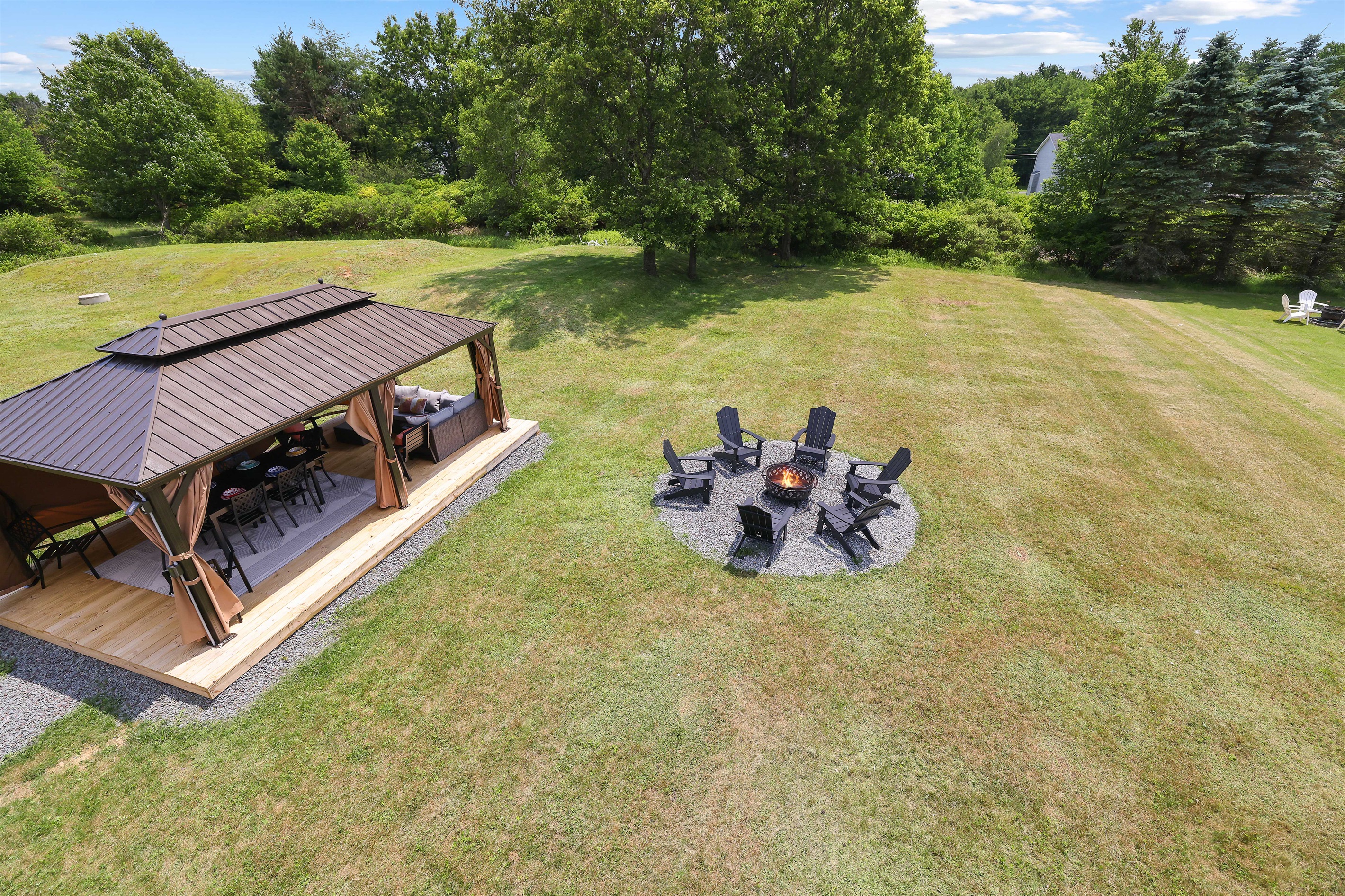 Light up the fire pit and marvel at the starry sky while sharing stories with your loved ones.