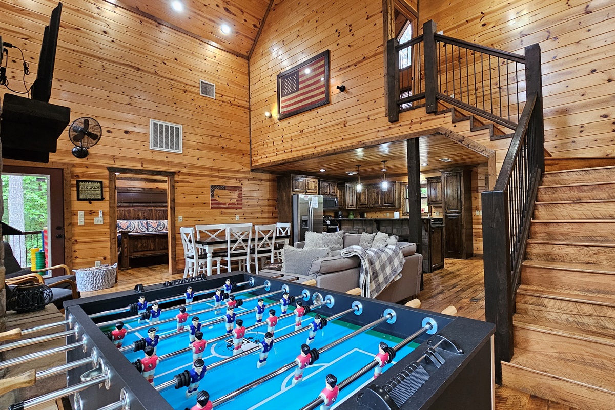 Foosball, friends, and fireside fun!