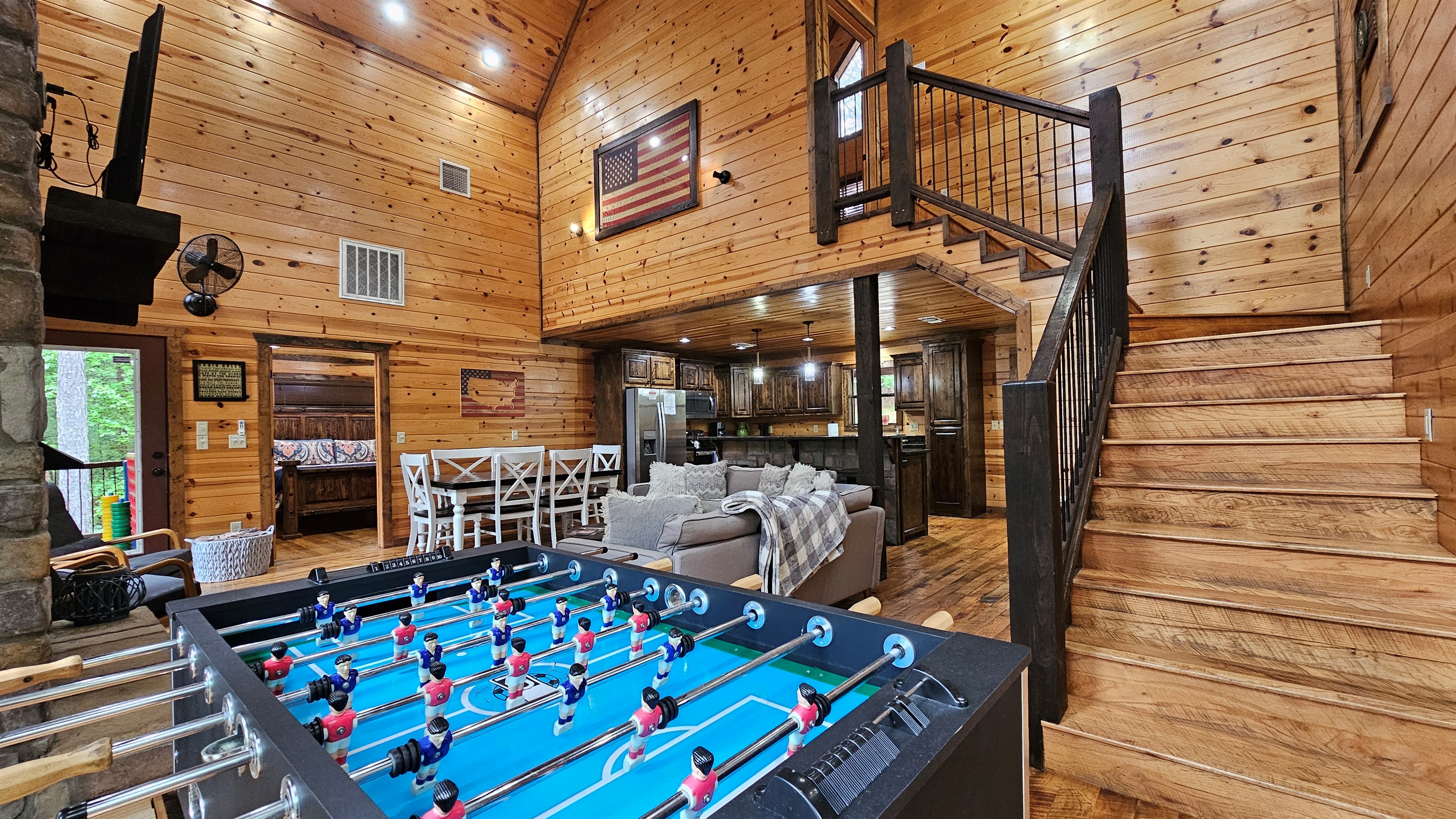 Foosball, friends, and fireside fun!