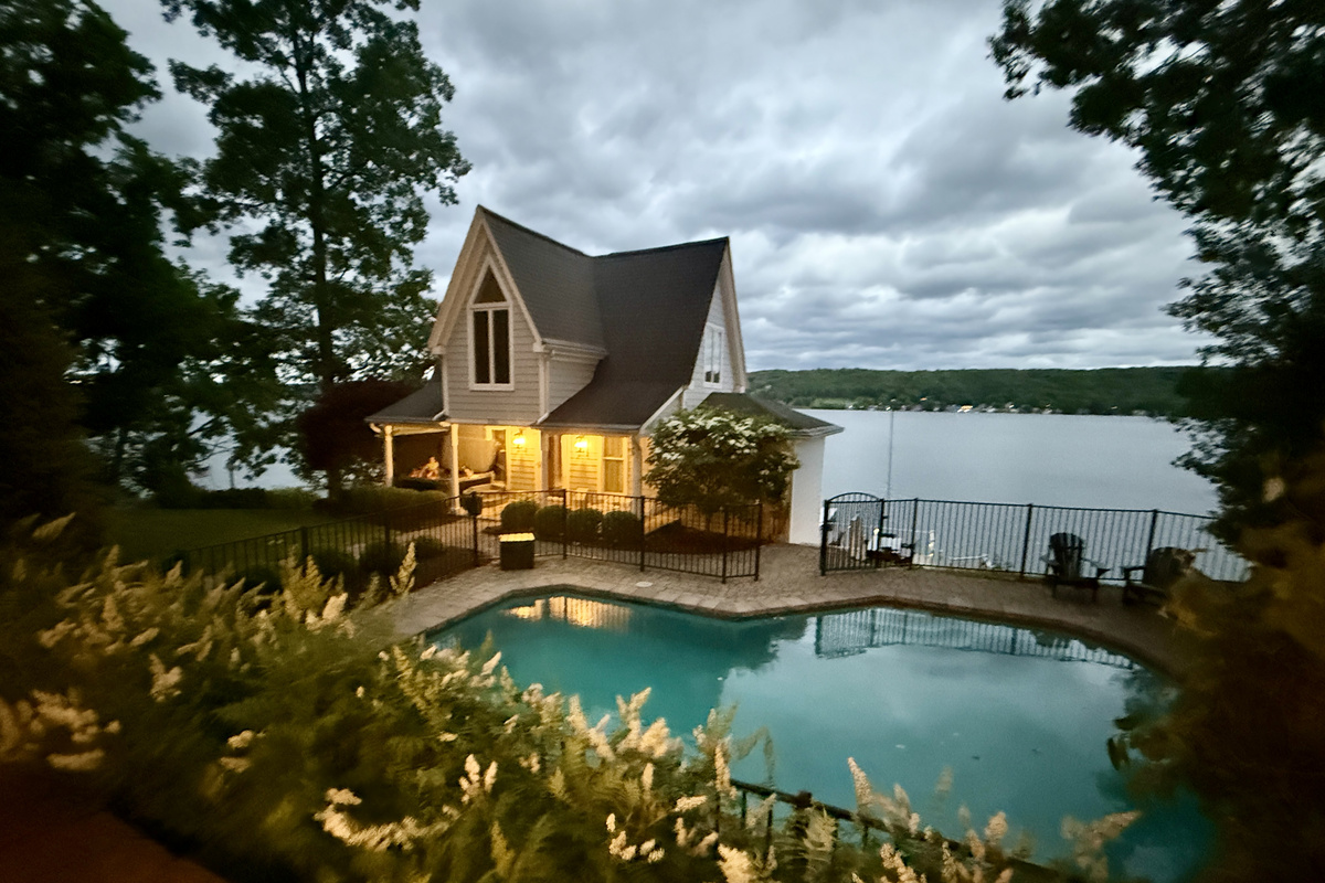 View from Game Room overlooking Pool and Lake!