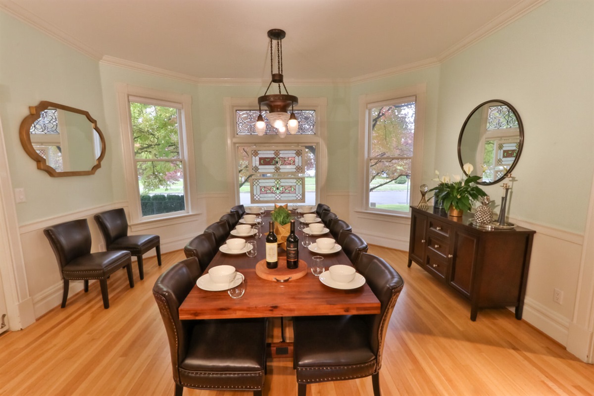 Large dining table comfortably seats12 guests, making it perfect for shared meals, celebrations, and long evenings spent together.
