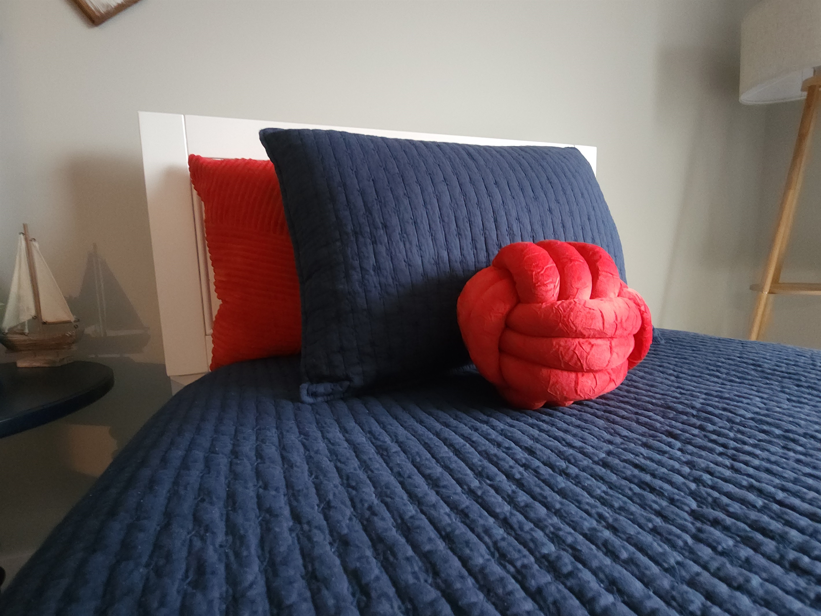 One of two twin beds in Kids Game Loft