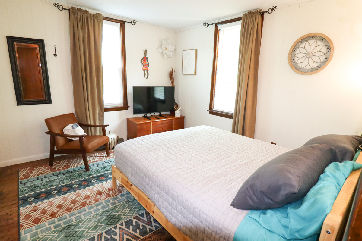 A cozy bedroom designed for restful night's sleep