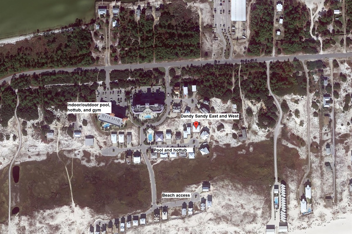 Location map.  Short walk to the beach!