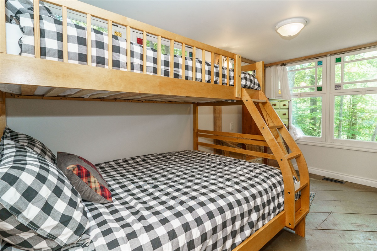 Twin over double bunk beds