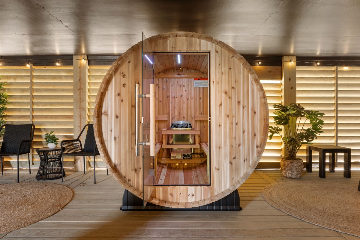 Barrel Sauna Outside