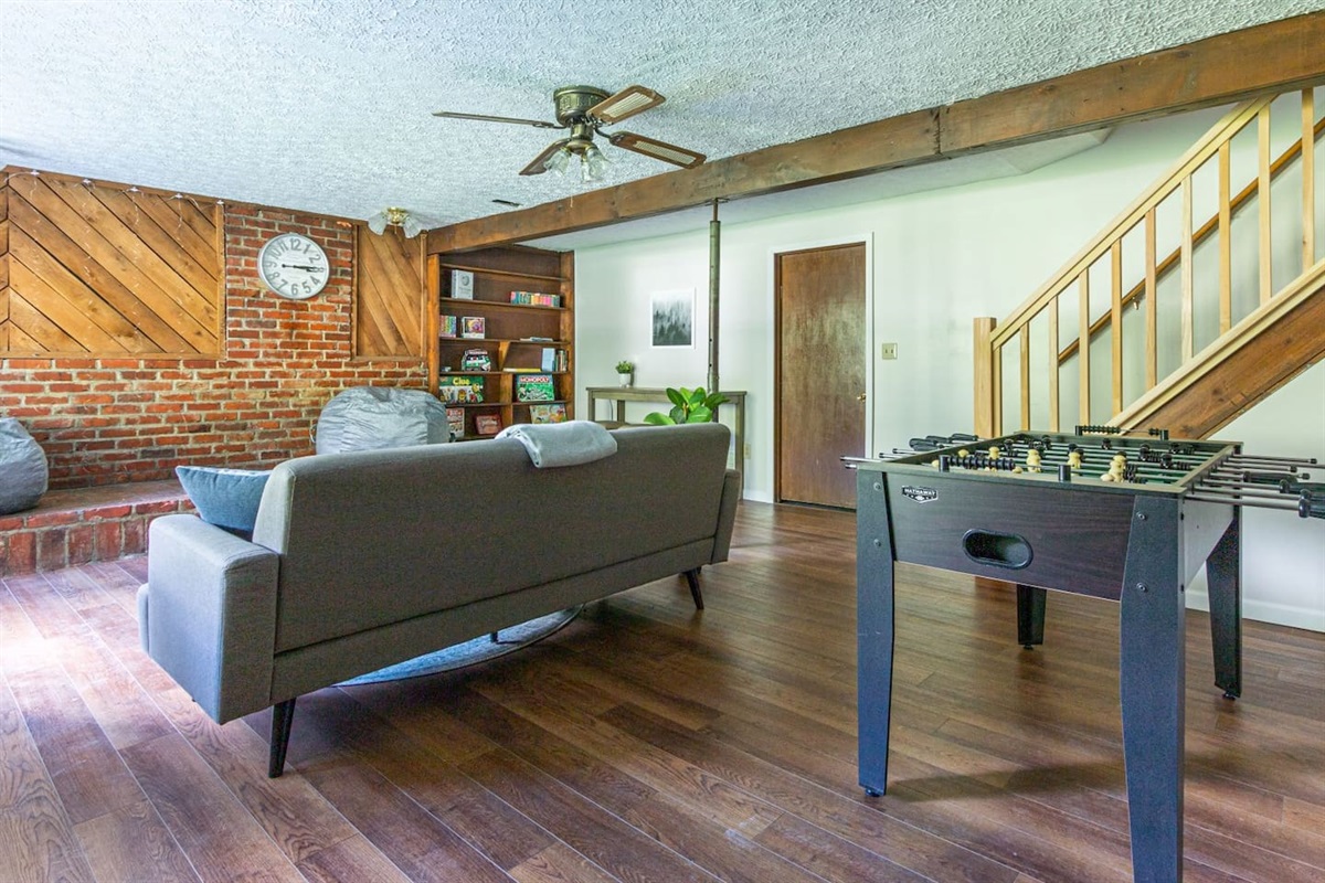 Lower Level Living Area / Foosball Table