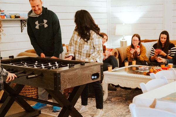 Foosball, cards, boardgames, darts and more!