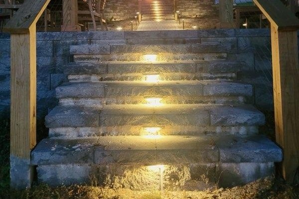 Stairs Lit at Night