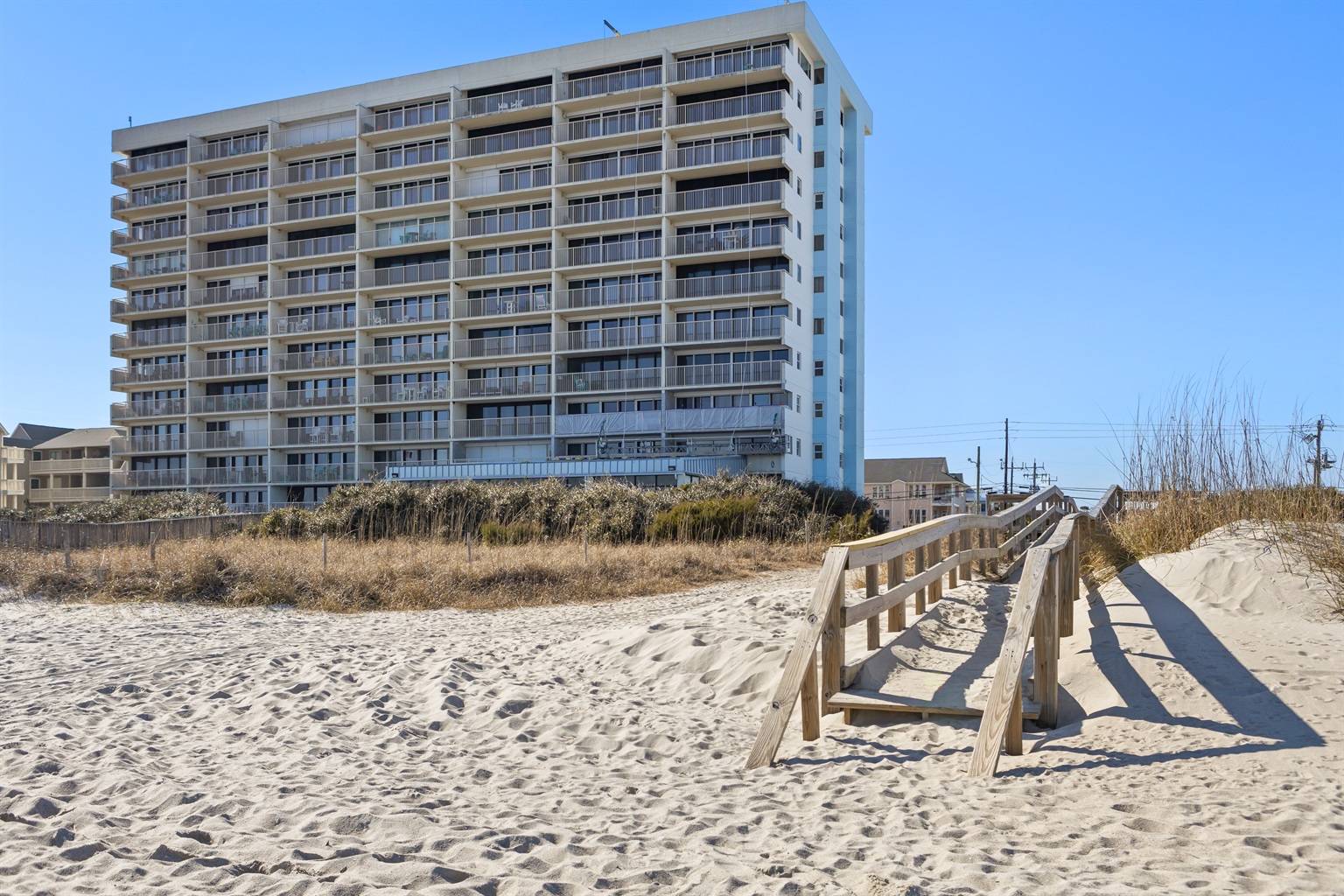 Condo located oceanside of beach front condo.