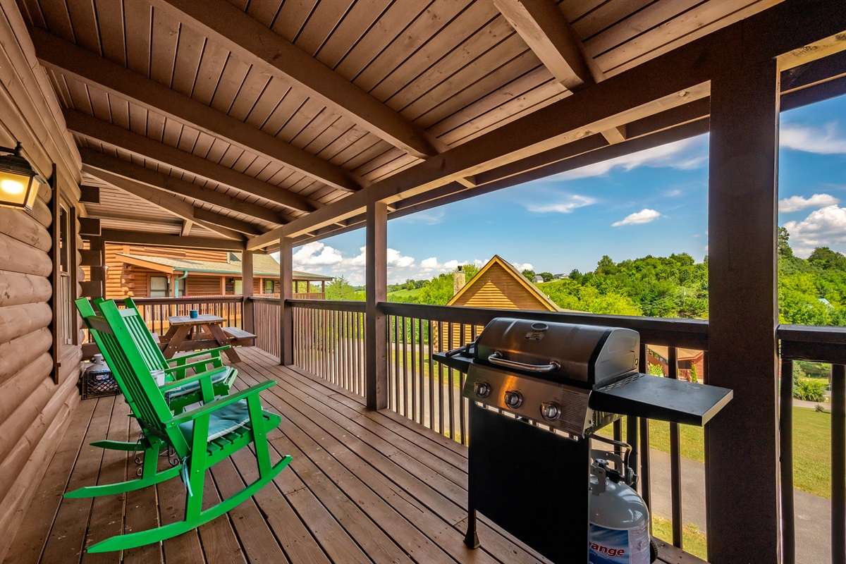 Start your morning with coffee on the cozy patio