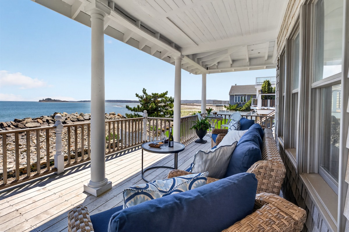 Relax on the deck with sweeping ocean views. 🌊