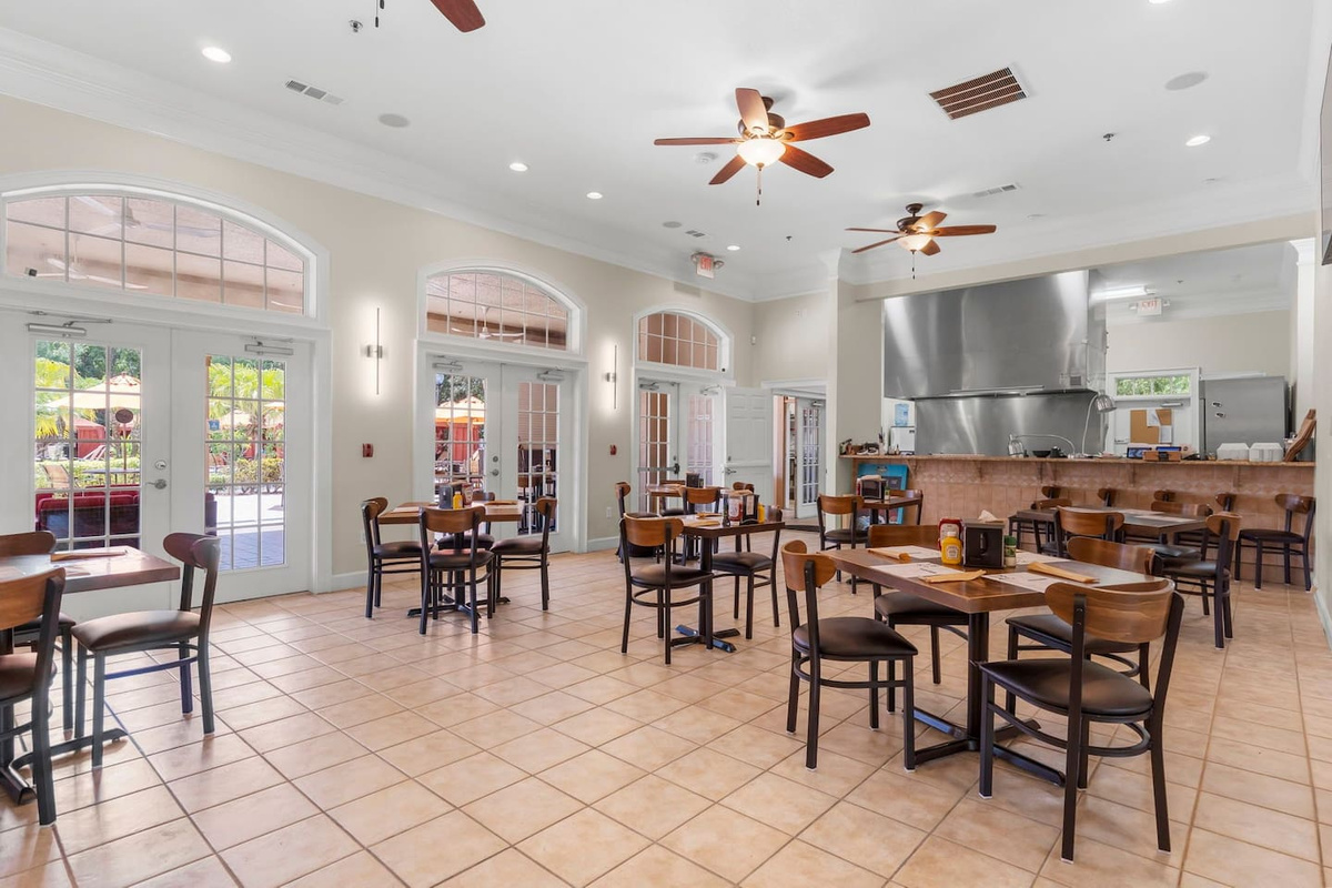 Open common dining area perfect for gatherings and meals.