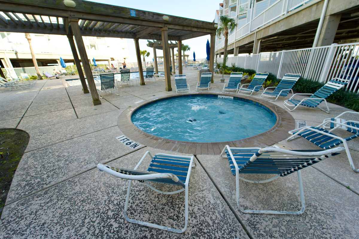 Splash, play, and relax—kid-friendly pool with loungers for parents and a nearby heated pool for everyone to enjoy.