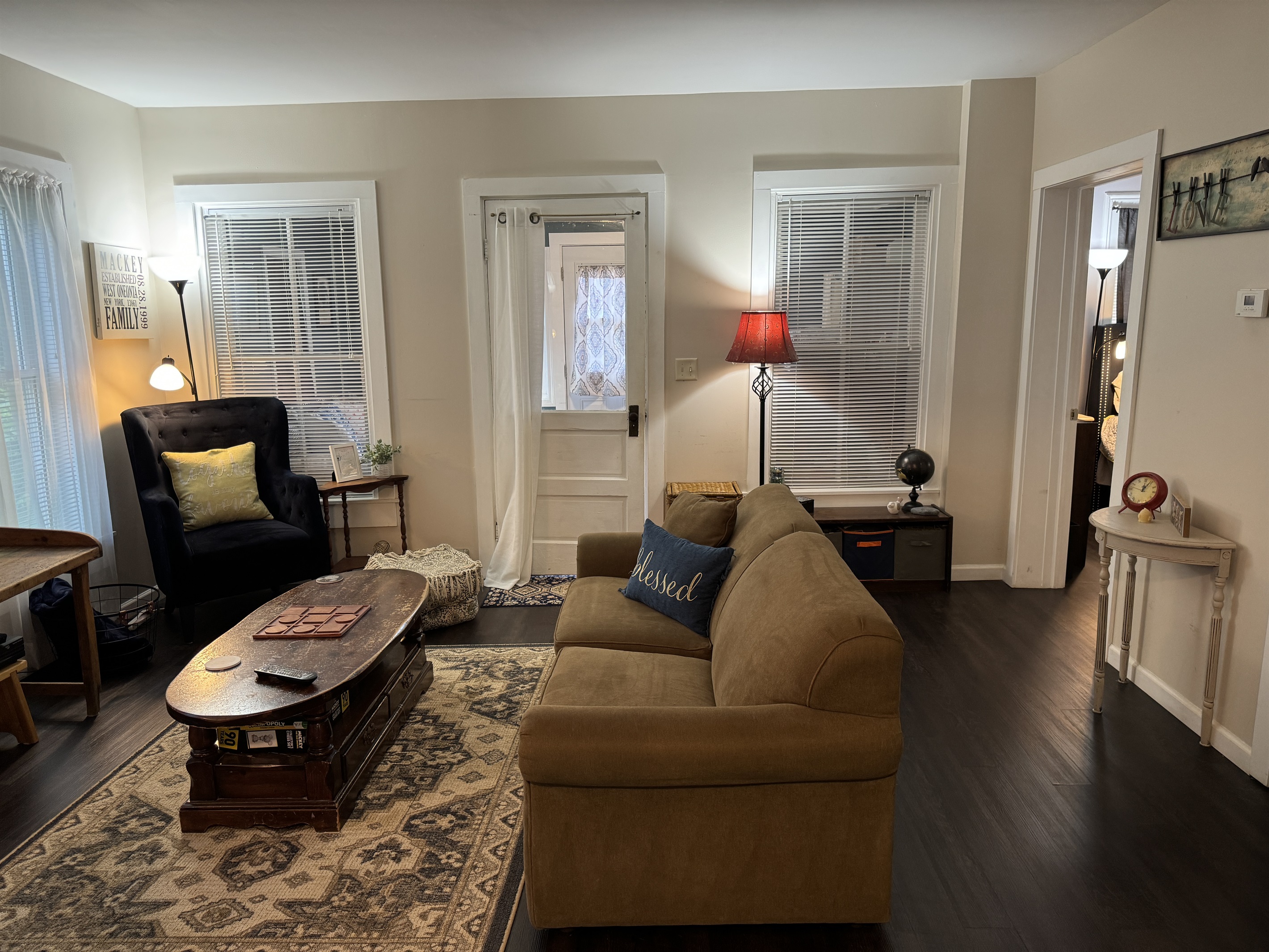 Parlor room with 2nd TV door divide the parlor from the living room