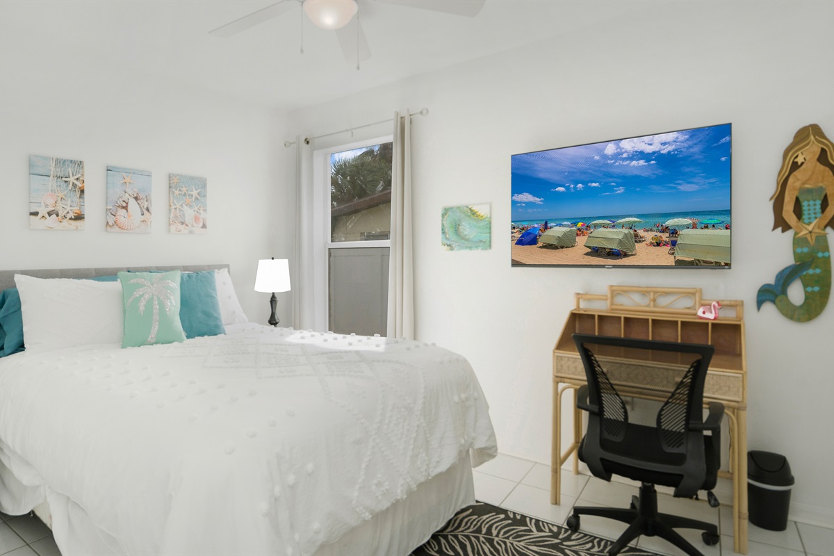 designated work space and smart TV