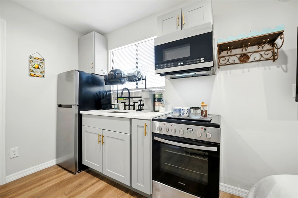 Full kitchen setup ready for easy meals