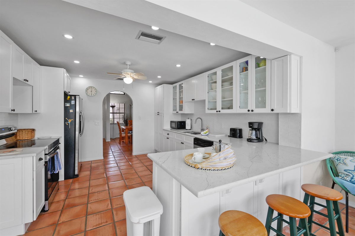 Spacious kitchen perfect for family feasts