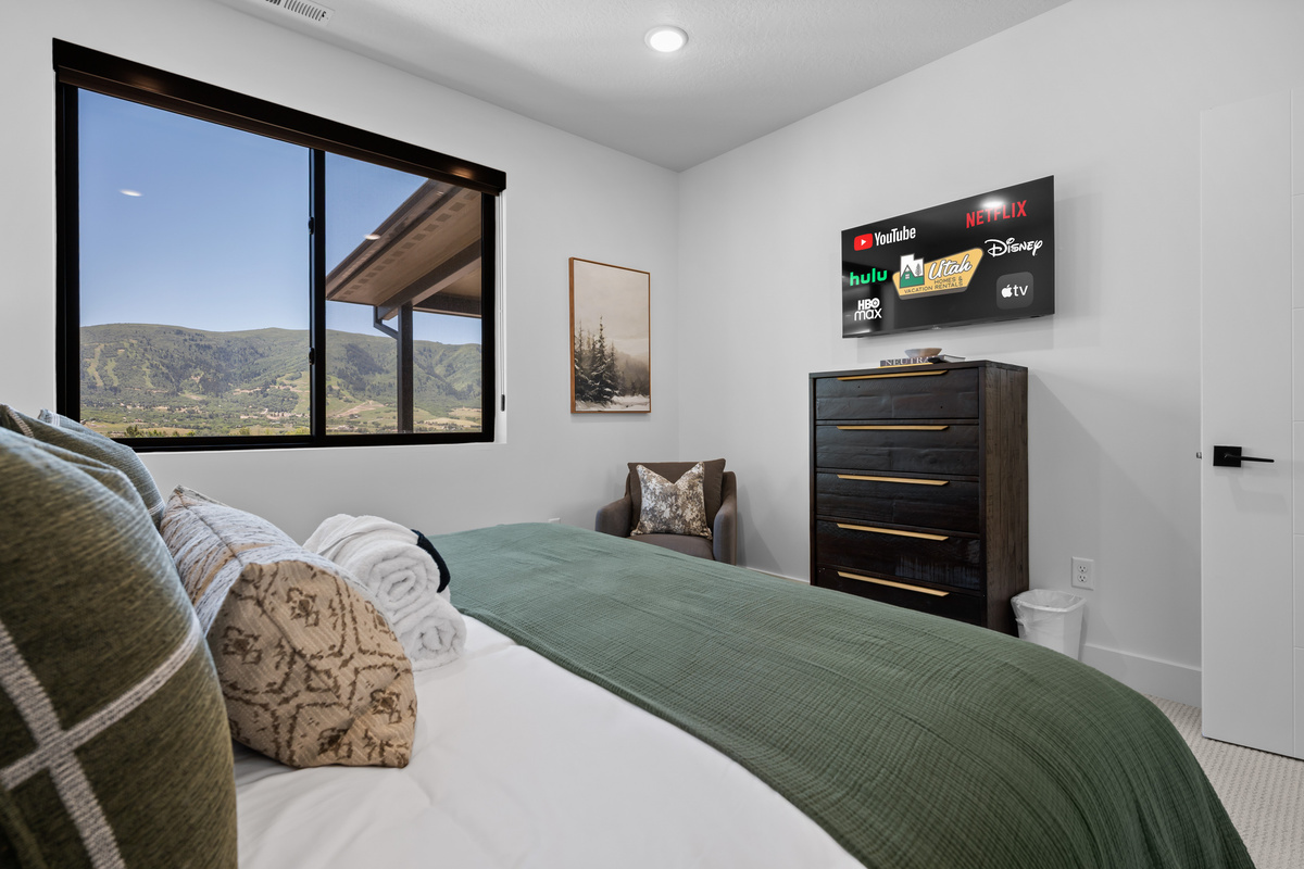 Beautiful views right outside the cozy master bedroom window