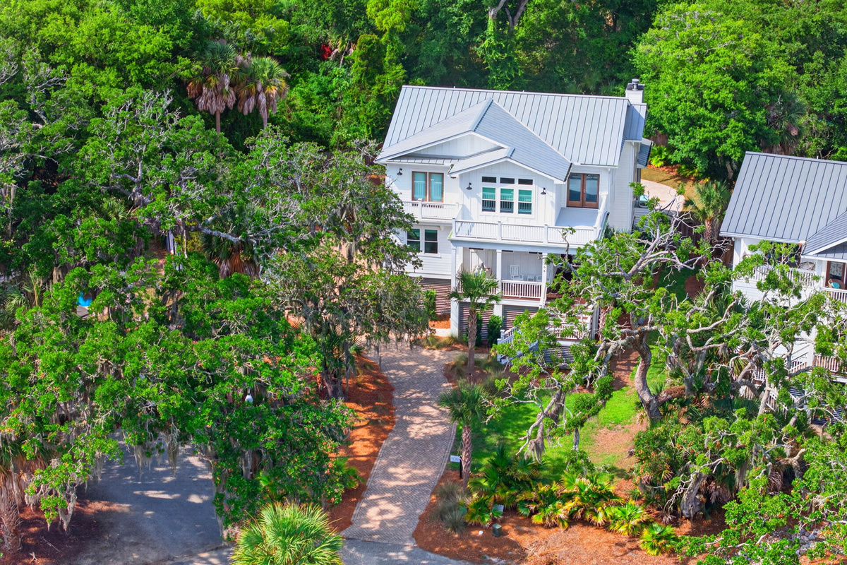 Aerial of Home | Driftwood Dreams | 105 Forest Trail | Isle of Palms, SC | IOP Escapes