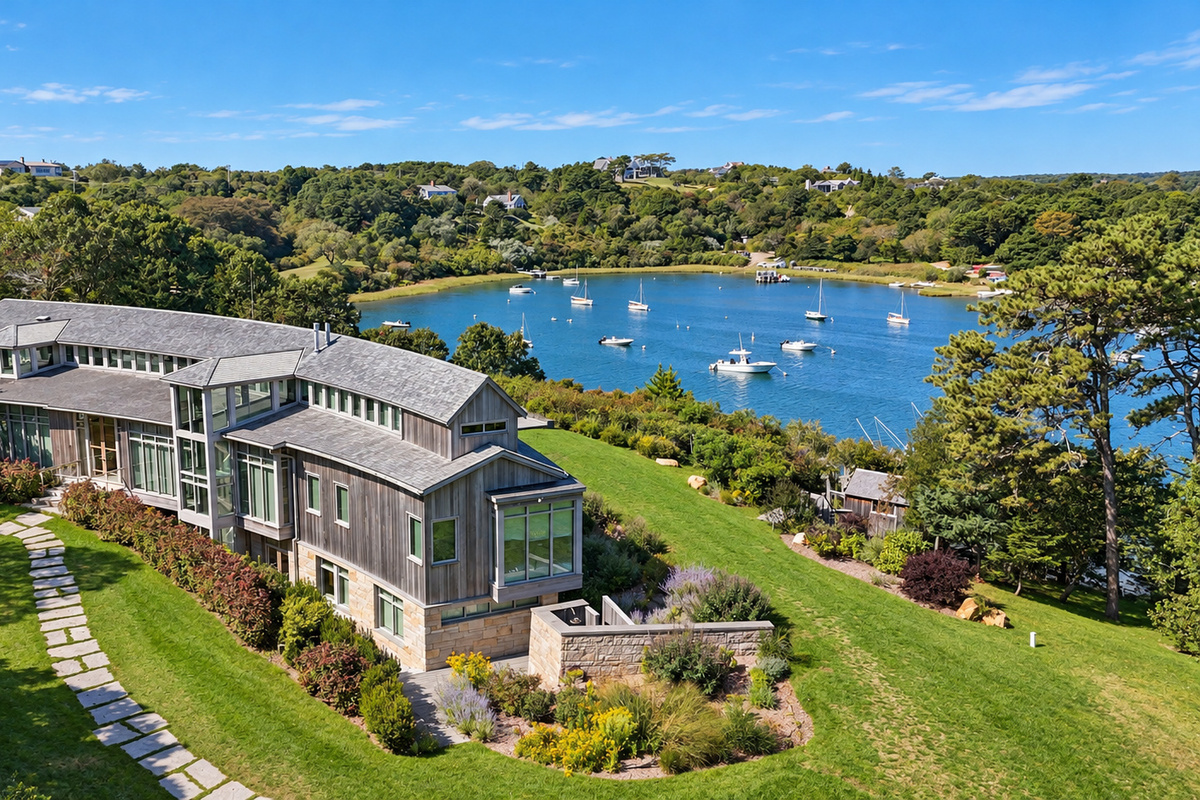 Main house overlooking Menemsha Pond