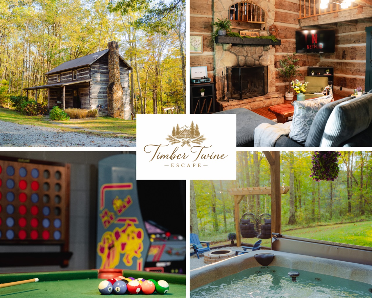 Timber Twine, the perfect balance of privacy and nature, just minutes from Hocking Hills.
