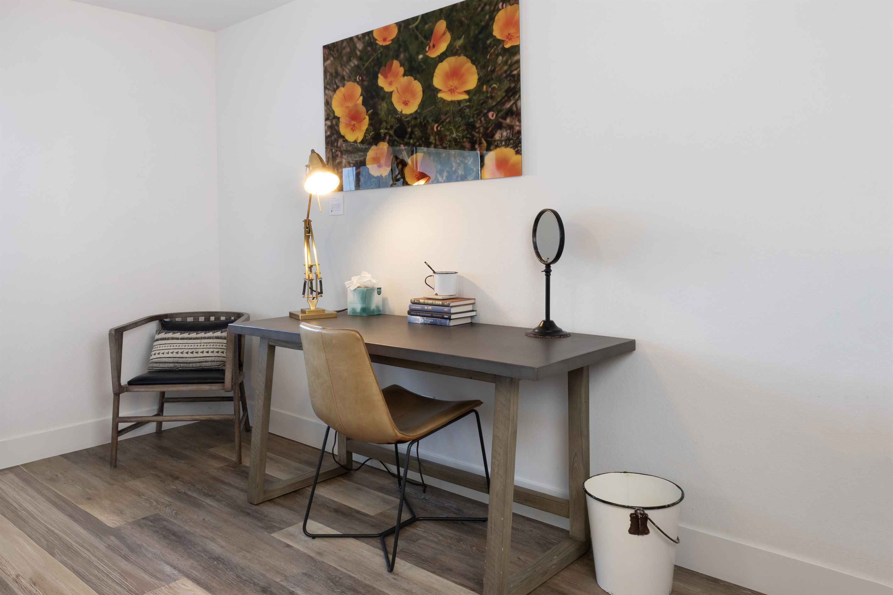 A sun-drenched workspace for those who can't fully unplug — or the perfect spot to plan your next wine country adventure.