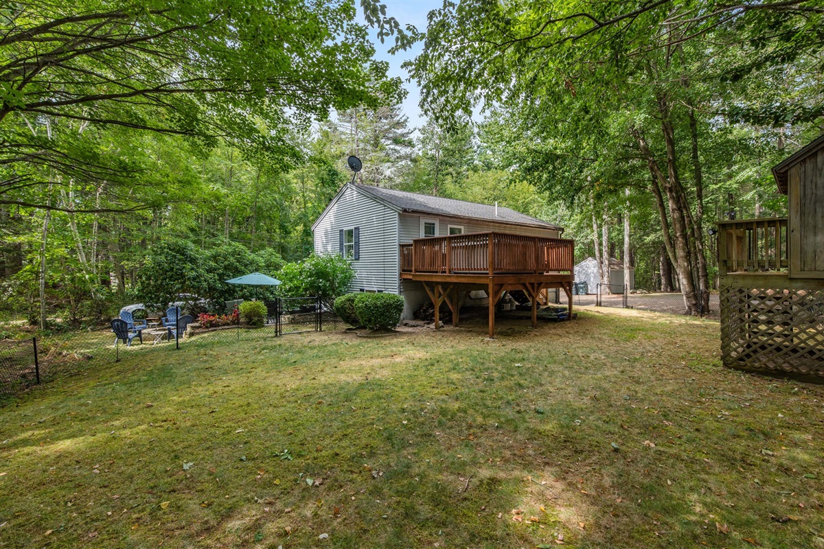Large backyard for outdoor games