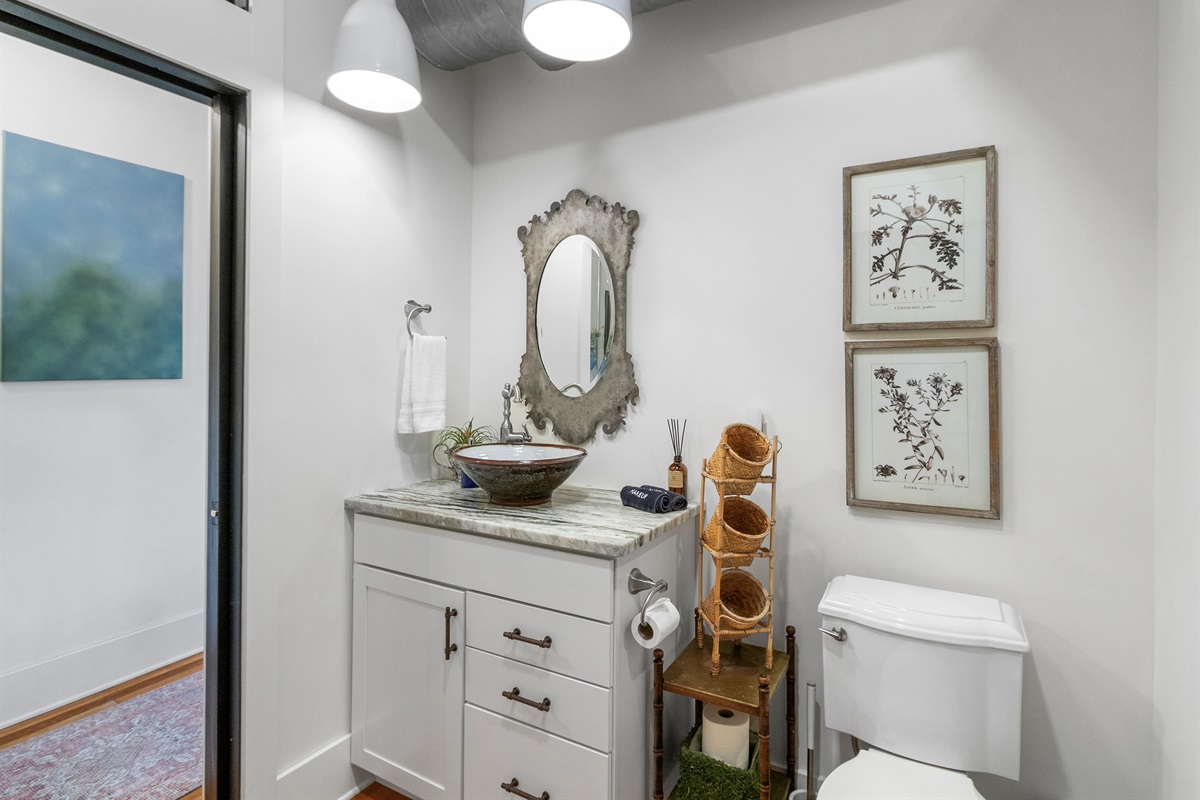 Guest room and hall bath