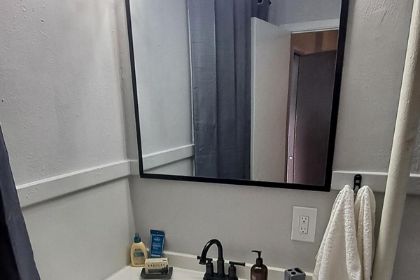 Indulge in comfort—our luxurious bathroom is crafted for ultimate relaxation.