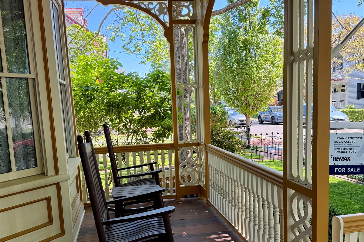 Mahogany front porch