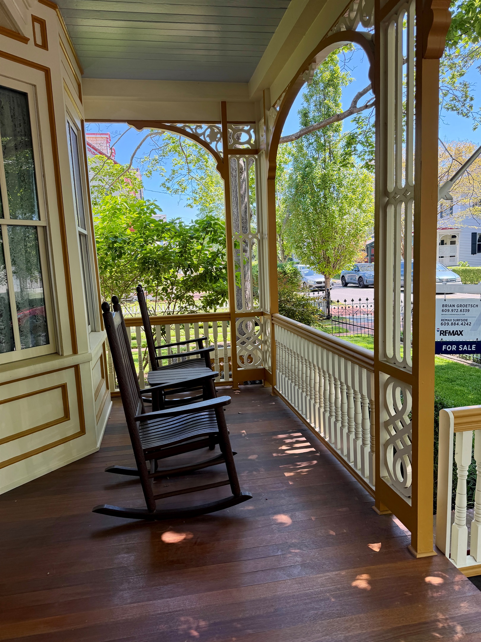Mahogany front porch