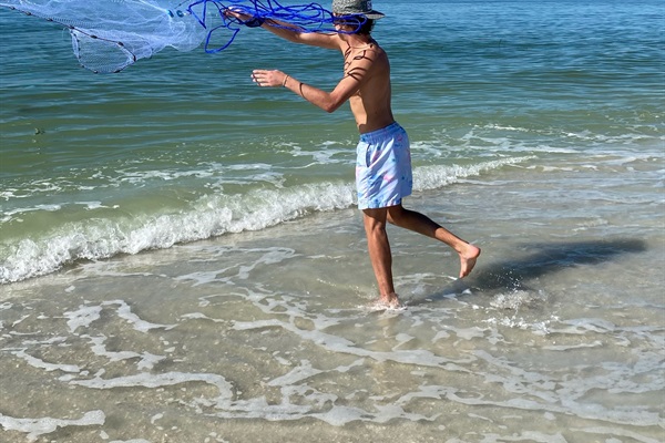 Bring a cast net and try your luck at netting some dinner