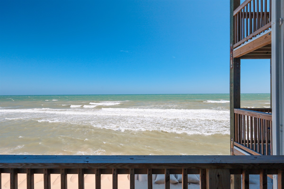 Private balcony with stunning ocean views