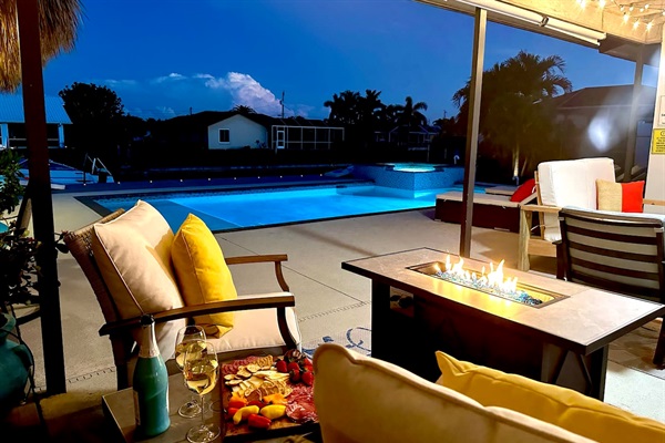 Enjoy cool winter nights by the fire pit 