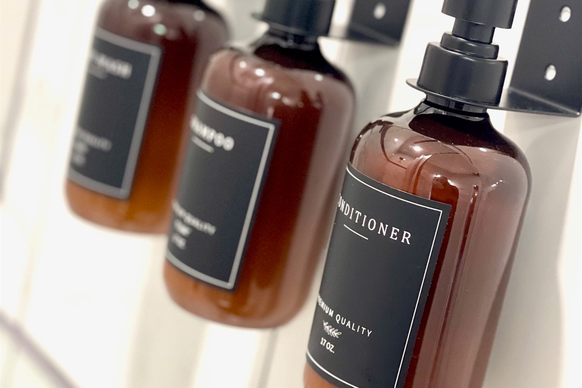 Ditch the toiletries bag. Full-sized essentials are waiting in your shower so you can travel lighter and focus on your getaway!