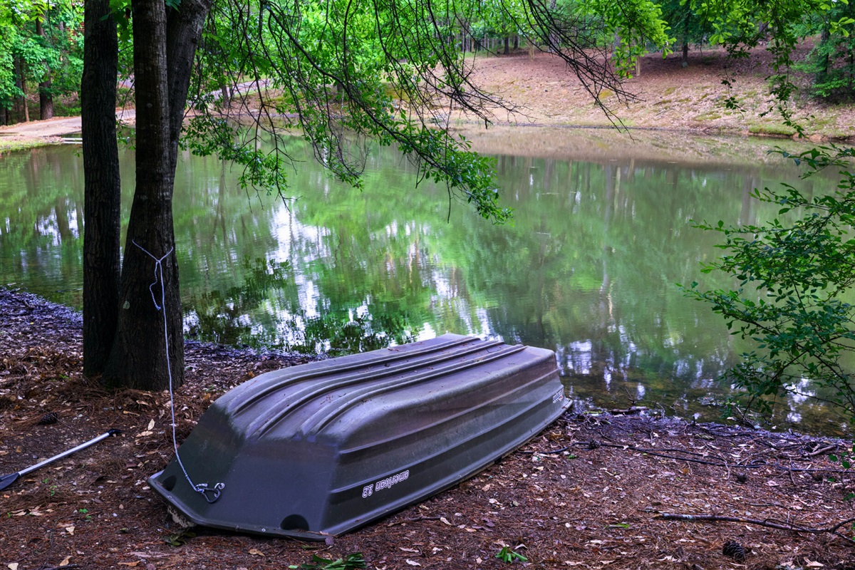 Hop in a boat and paddle the private pond. Simple joys and quiet moments await steps from your cabin.