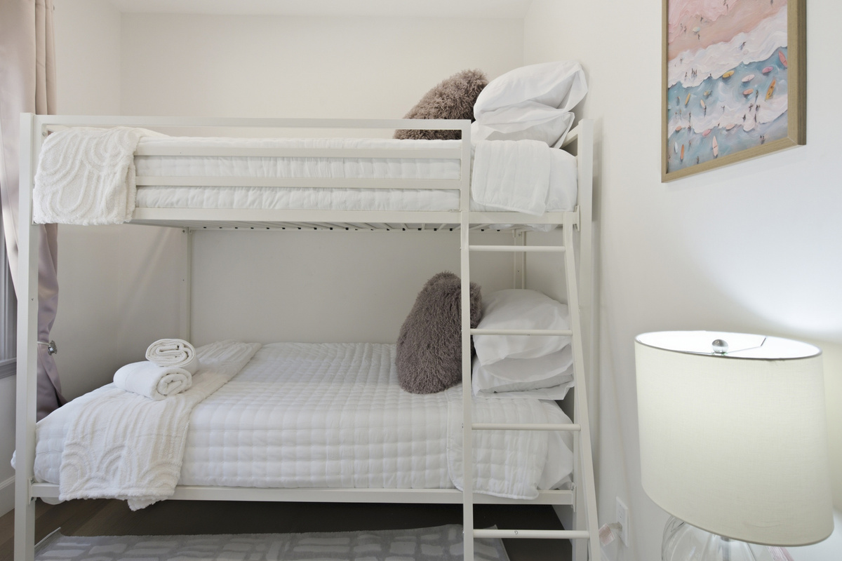 This bedroom creates the perfect atmosphere for slowing down and recharging.