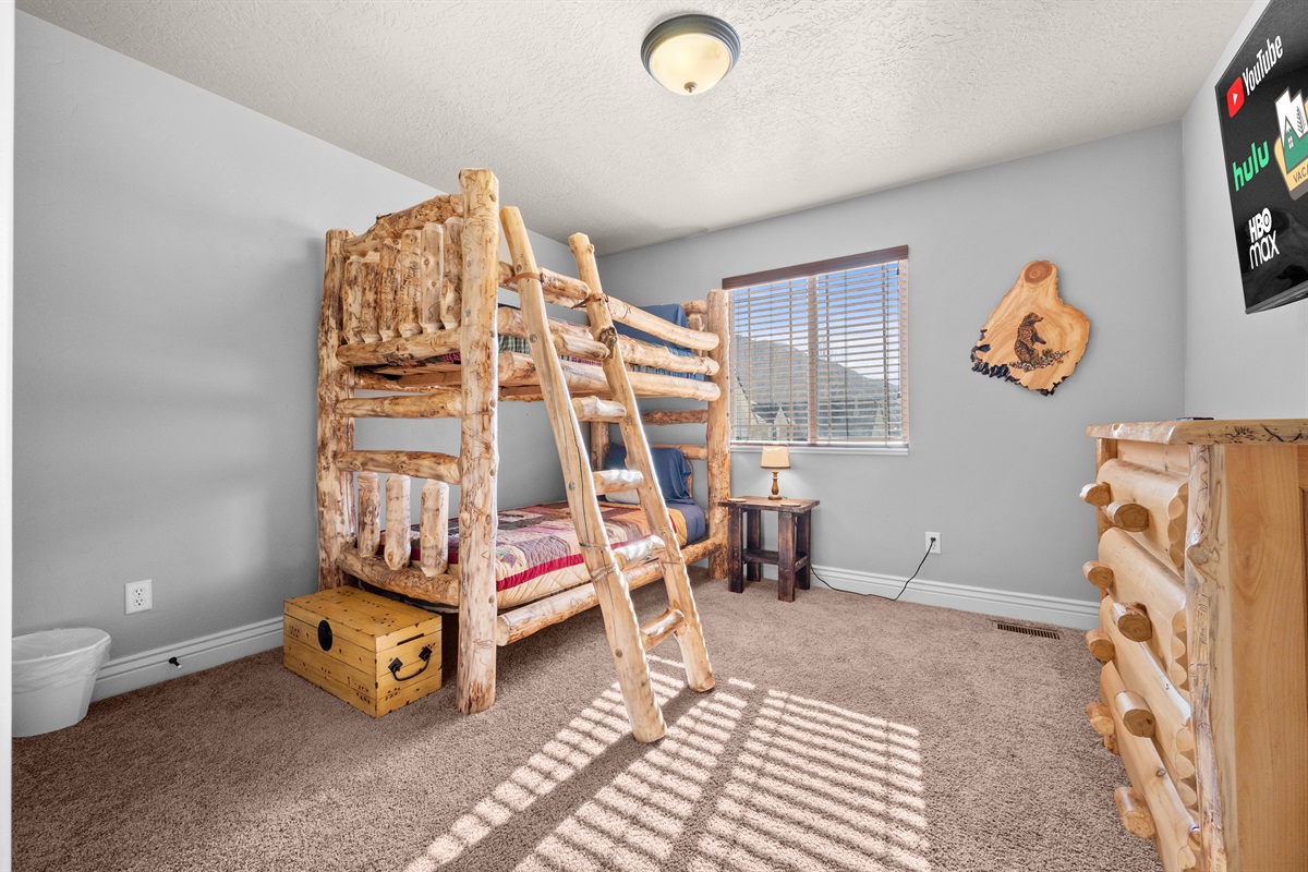 Fun bunk room—perfect for kids or extra guests.