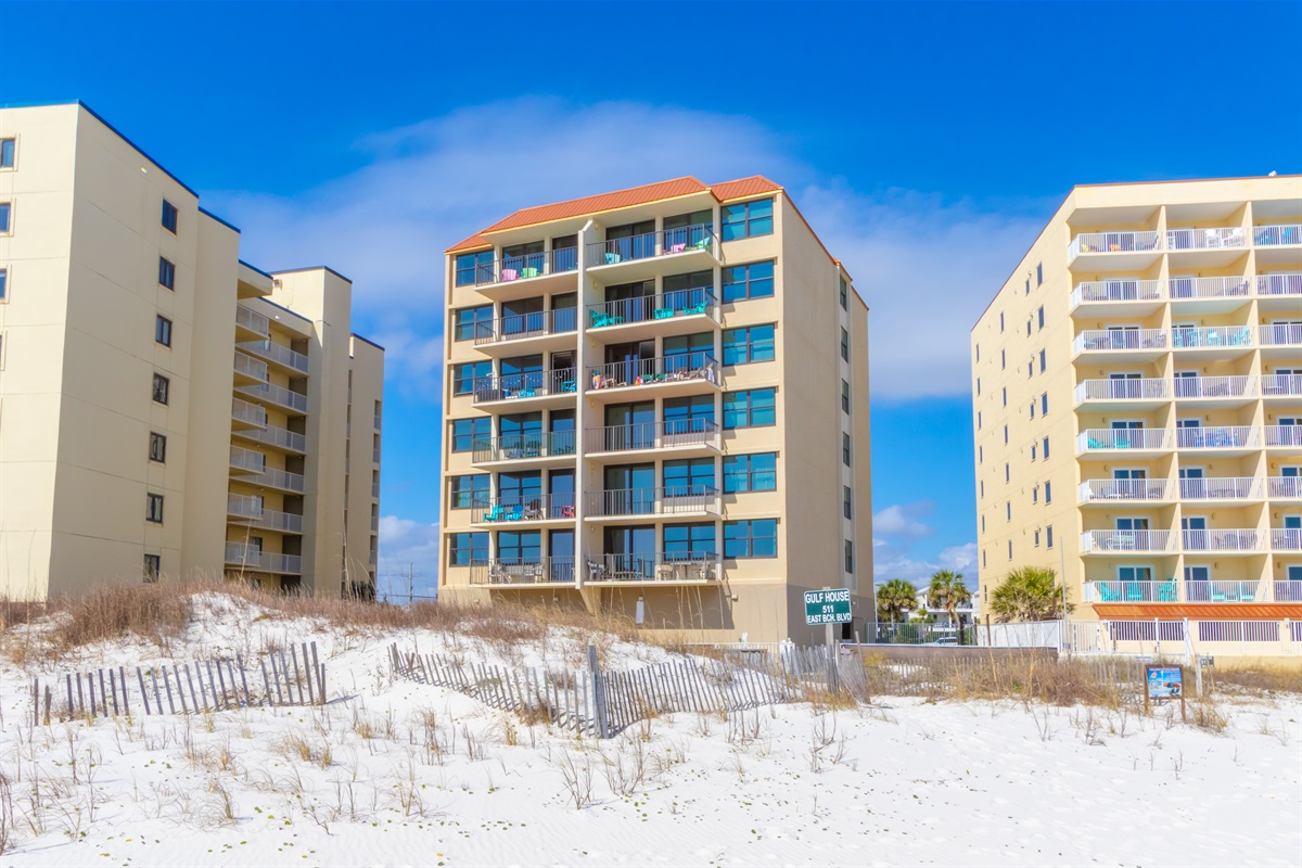 View of the Condo from the beach